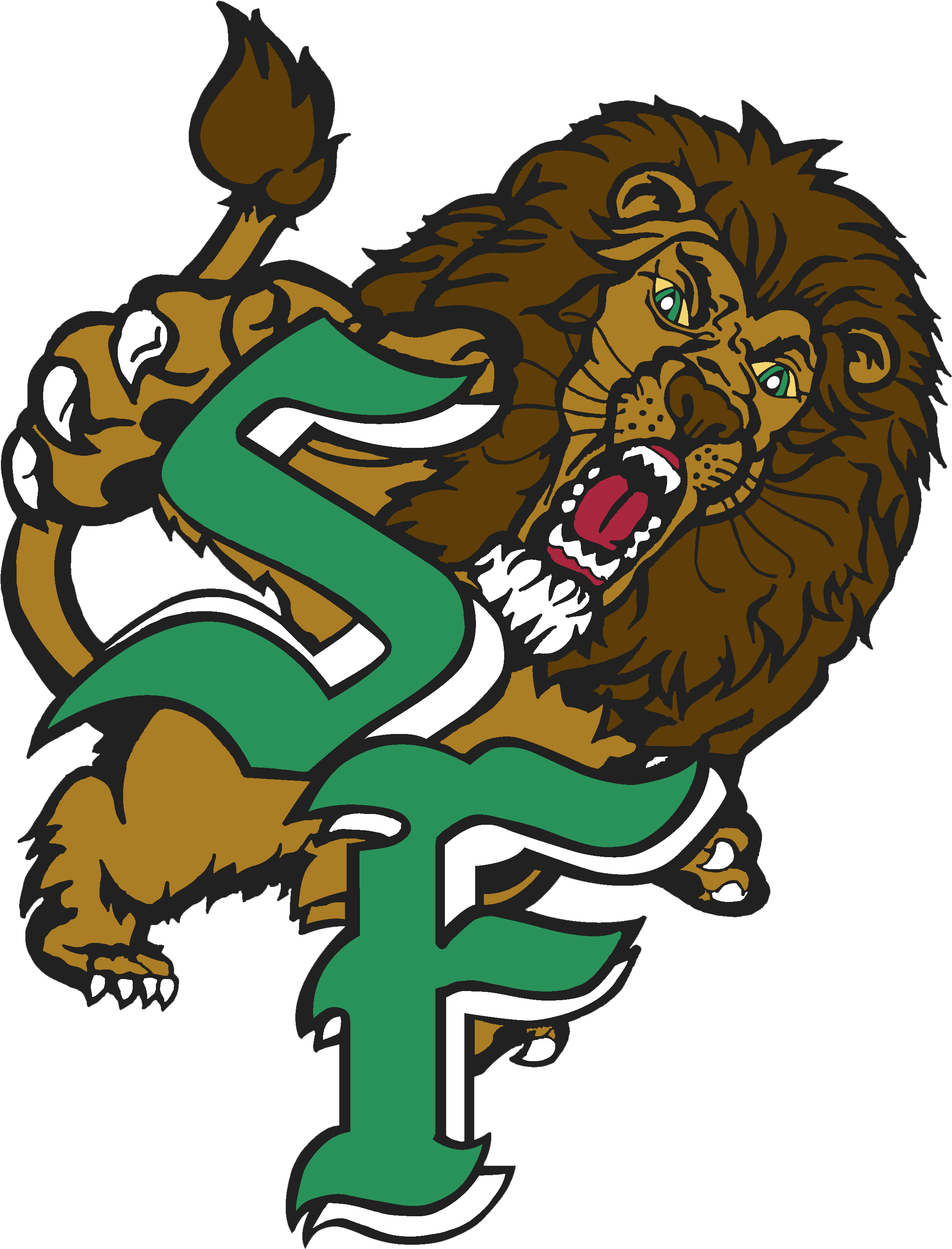 Lion Behind The Letters Sf - South Fayette School District (2343x3078)