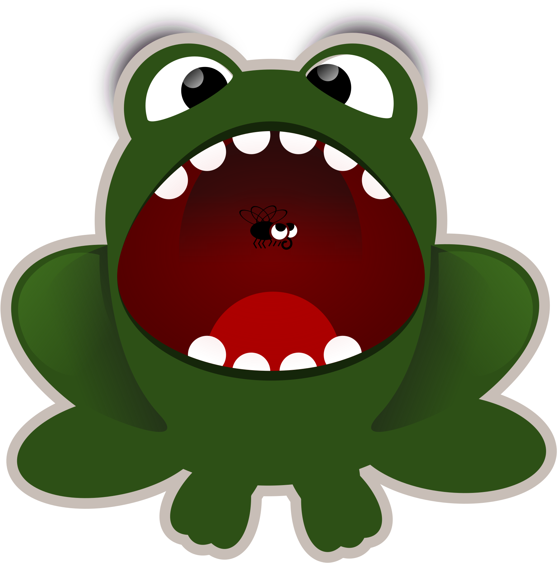 28 Collection Of Lion Open Mouth Clipart - Cartoon Frog Mouth Open (2400x2400)