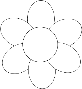 Flower Six Petals Black Outline Png Clip Arts - Montblanc Logo (424x600)