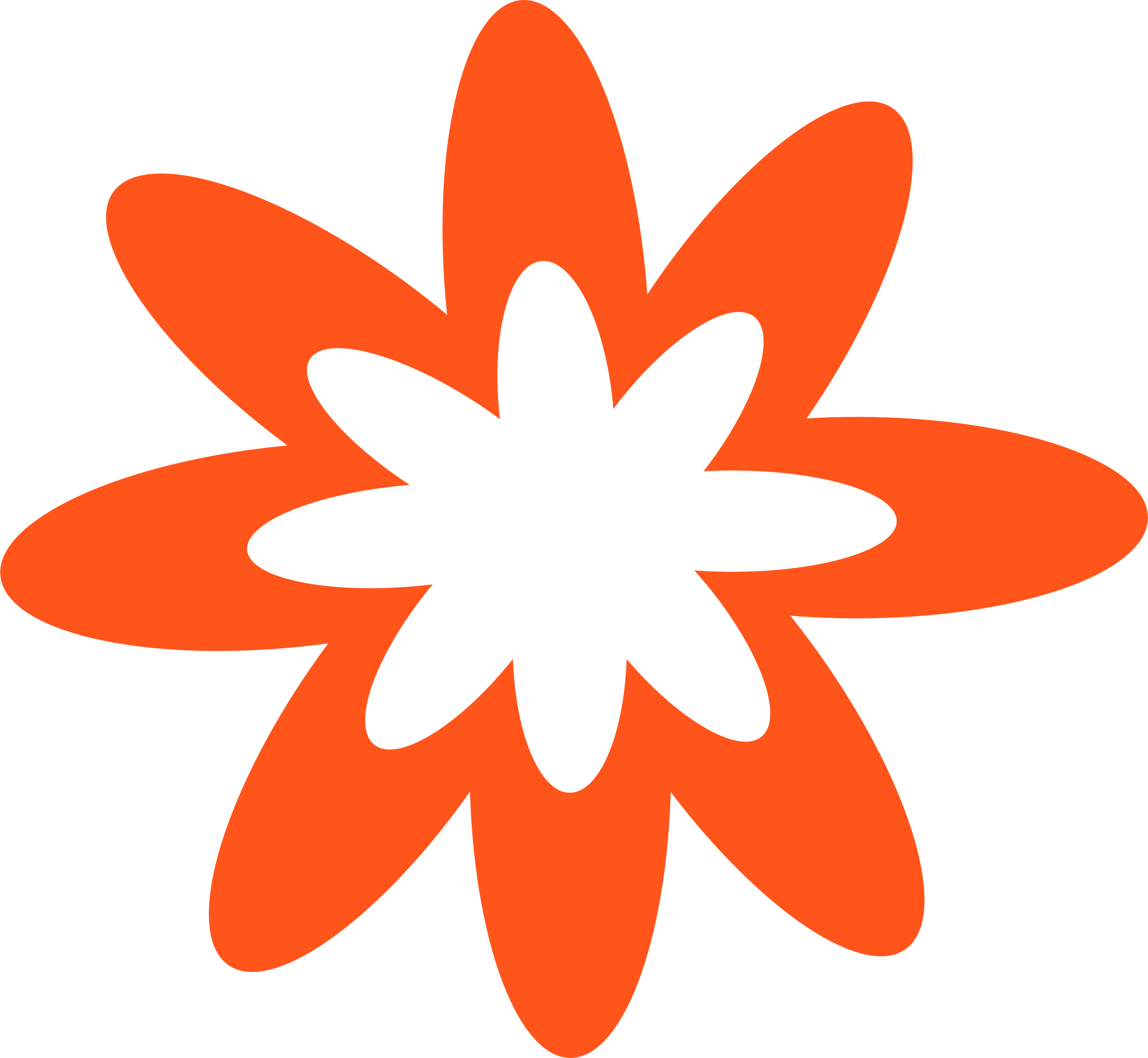 Free Dark Orange Burst Flower - Clip Art (958x893)