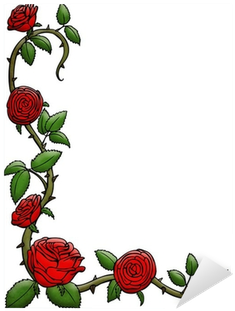 Ranke, Eckverzierung, Rosen, Rose, Rosenranke Sticker - Rosen Ranken (400x400)