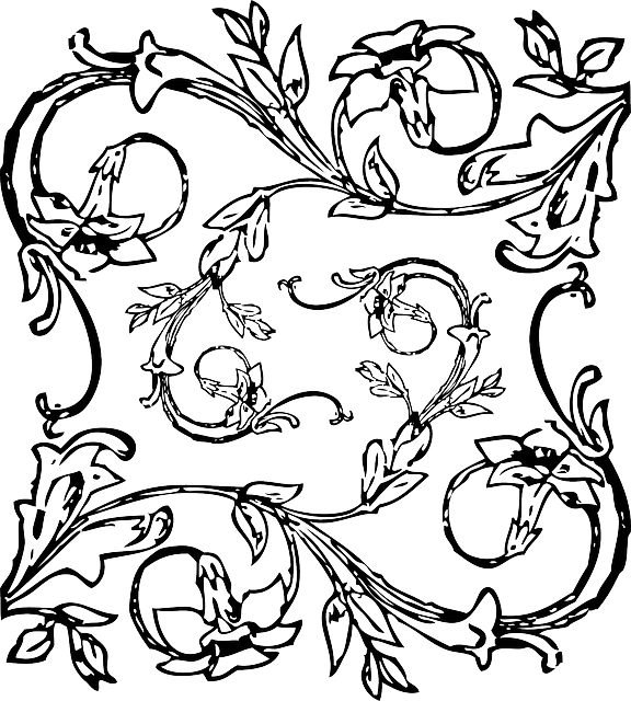 Border Decorations, Tribal, Design, Flower, Flowers, - Flower Border Png (576x640)