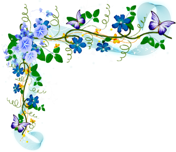 Coins Bordures - Page - Flower Borders For Cards (800x667)