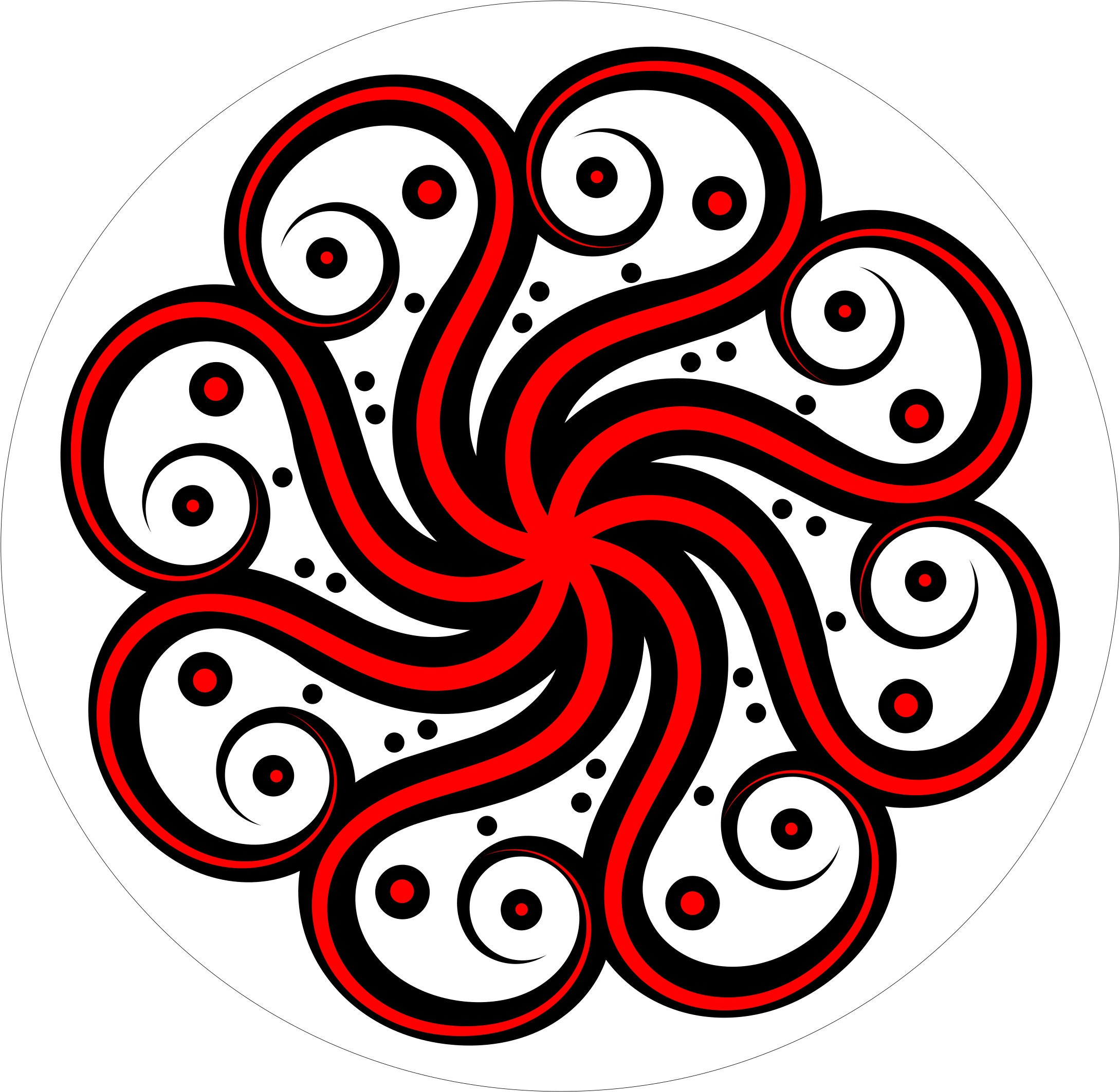 Black-red Abstract Octopus By @urtica555, A Black, - Red (2400x3394)
