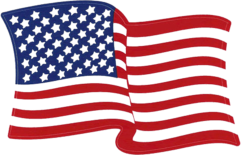 Caprio, - American Waving Flag Vinyl Decal (891x619)