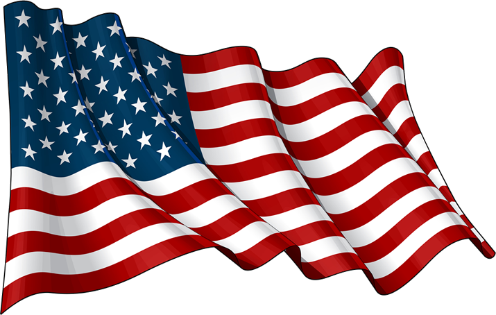 United States Of America Flag Png Transparent Images - Drawing Waving American Flag (640x480)