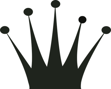 Crown Silhouette Gold Clip Art King Queen - Crown Props (421x340)