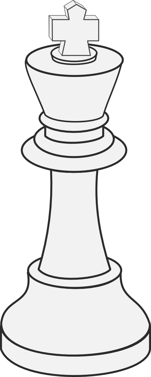 Clipart White King Chess 512x - King Chess Piece Drawing (512x1274)