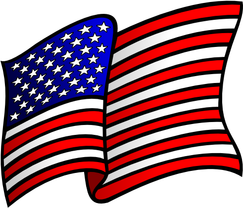Waving American Flag Clip Art - Patriotic Symbols Clip Art (500x430)