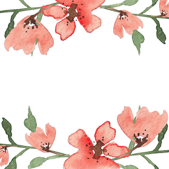 Wedding Invitation Watercolor Painting Illustration - Invitation Watercolor Floral Border Png (564x564)