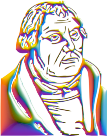 Martin Luther Rainbows - Illustration (406x504)