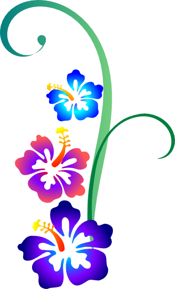 Swirl Clip Art - Hibiscus Clip Art (360x595)