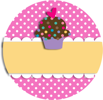 Cupcake Circles 1 Inch Pink - Scrapbook Designs Printable Baby Stickers (375x375)