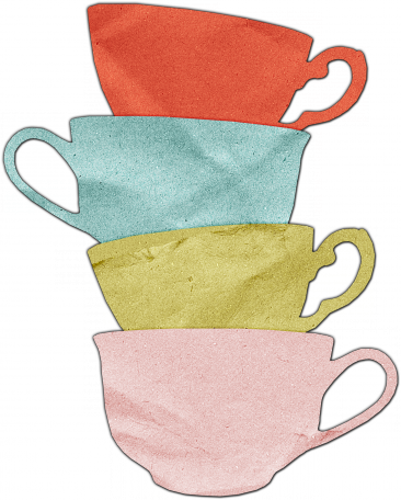Kitchen Mugs Stacked By Brooke Gazarek - Coffee Cup (366x456)