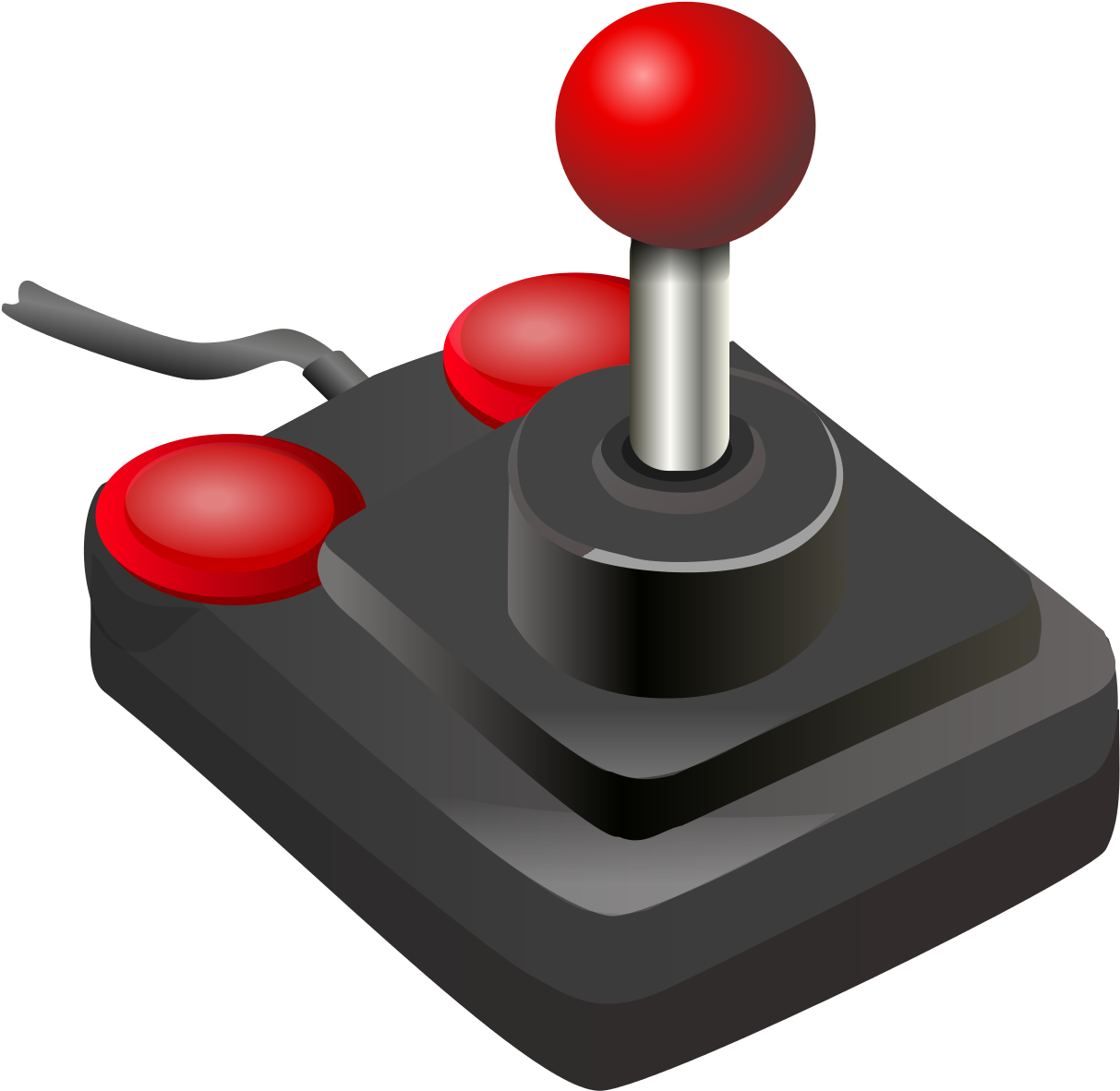 Joystick Black Red Petri - Que Es Un Joystick (1238x1200)