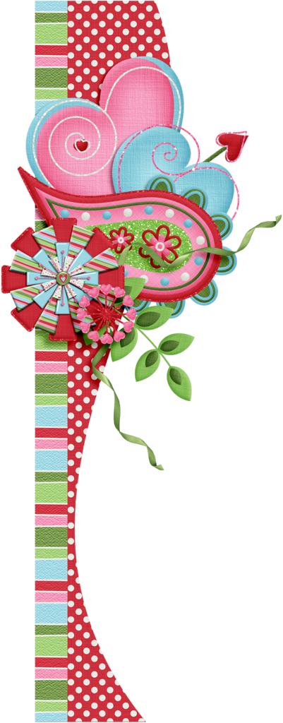 Aw Burnin Border 1 - Bordes Scrapbook Digital (401x1024)