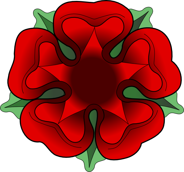 Rose Clipart Cartoon - Tudor Rose (600x561)