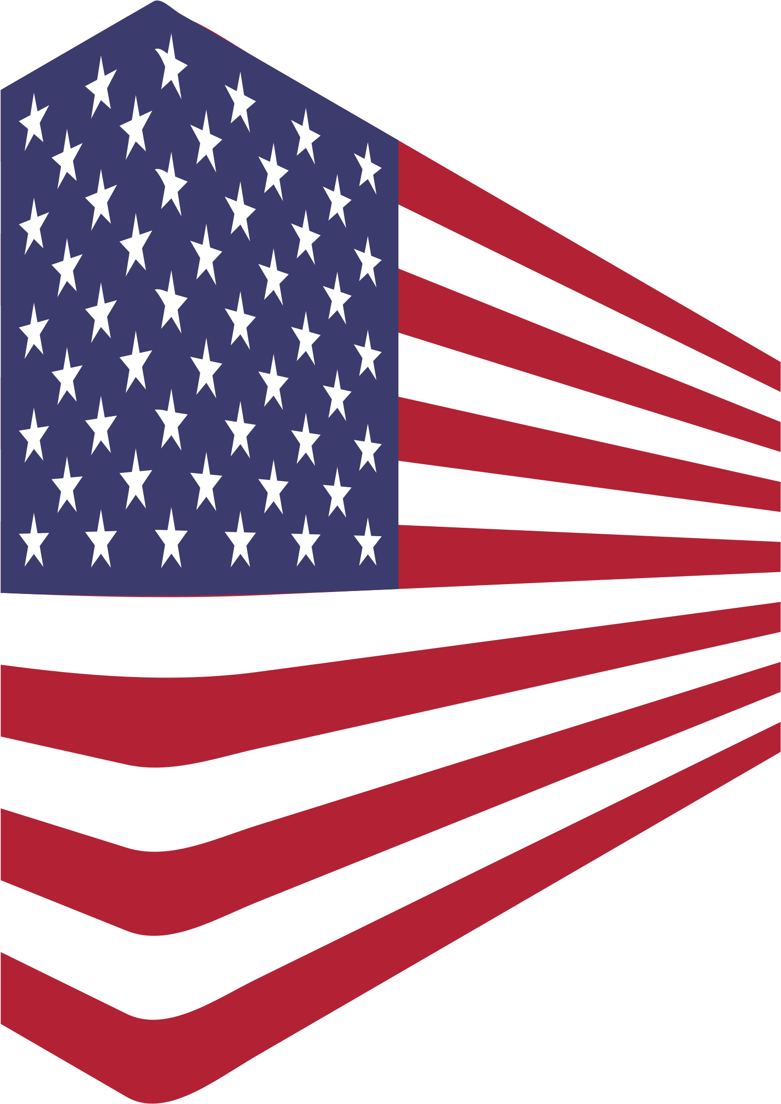 Usa Flag Perspective - American Flag 1 Point Perspective (1711x2400)