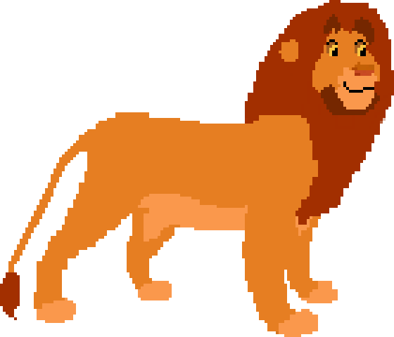 Adult Simba Pixel Art By Brony57 - Simba Adult Pixel (560x480)