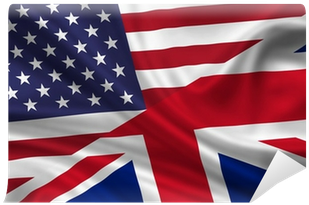 Usa Uk Flag Fahne Flagge Amerika Grossbritannien Wall - Usa Uk Flags (400x400)