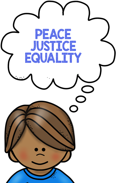 Open The Table For Discussion, Display The Following - Peace Equality And Justice (488x679)