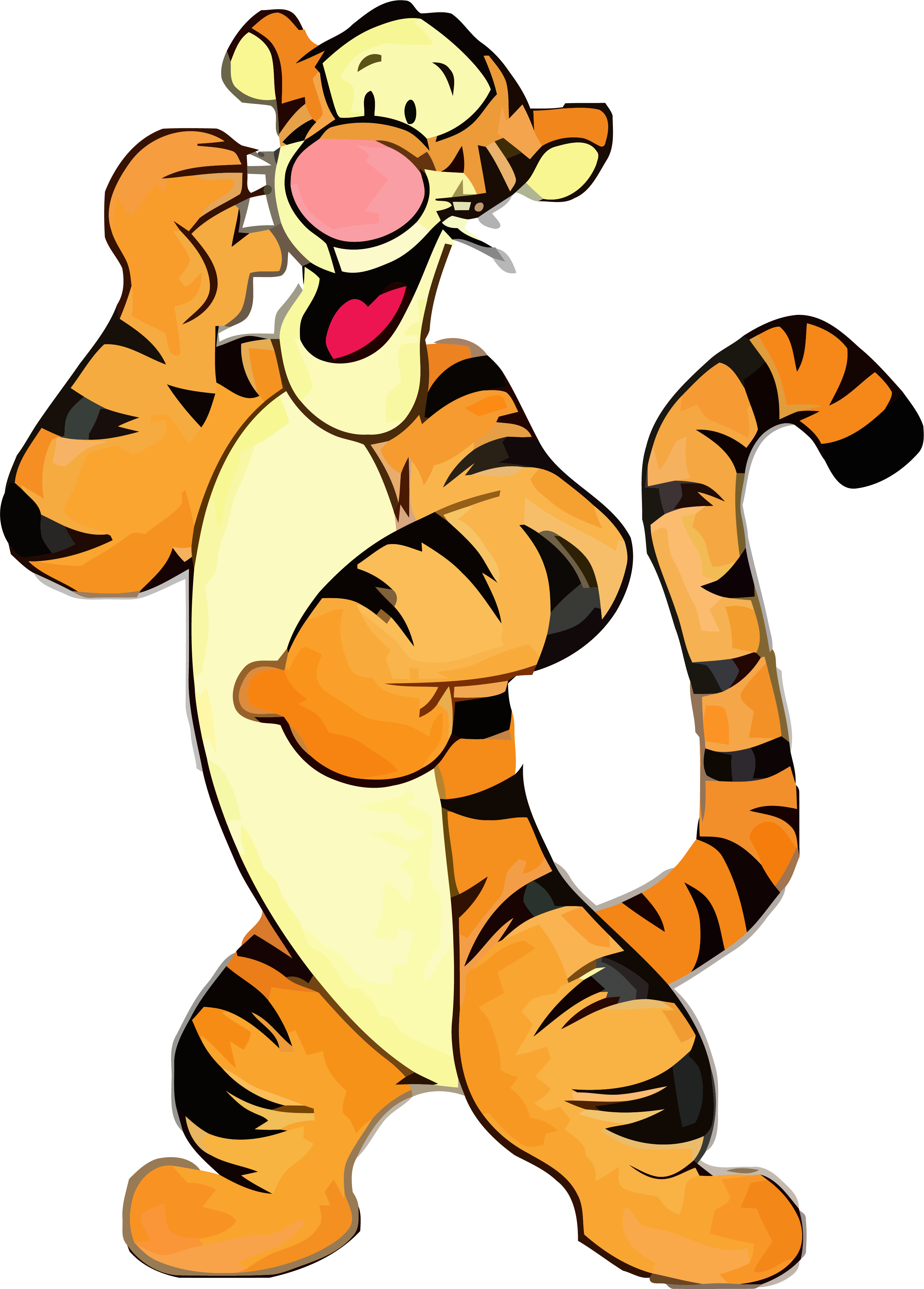Funny Cartoon Tigger Tigger Clipart Png Image Download - Tigger (2958x4127)