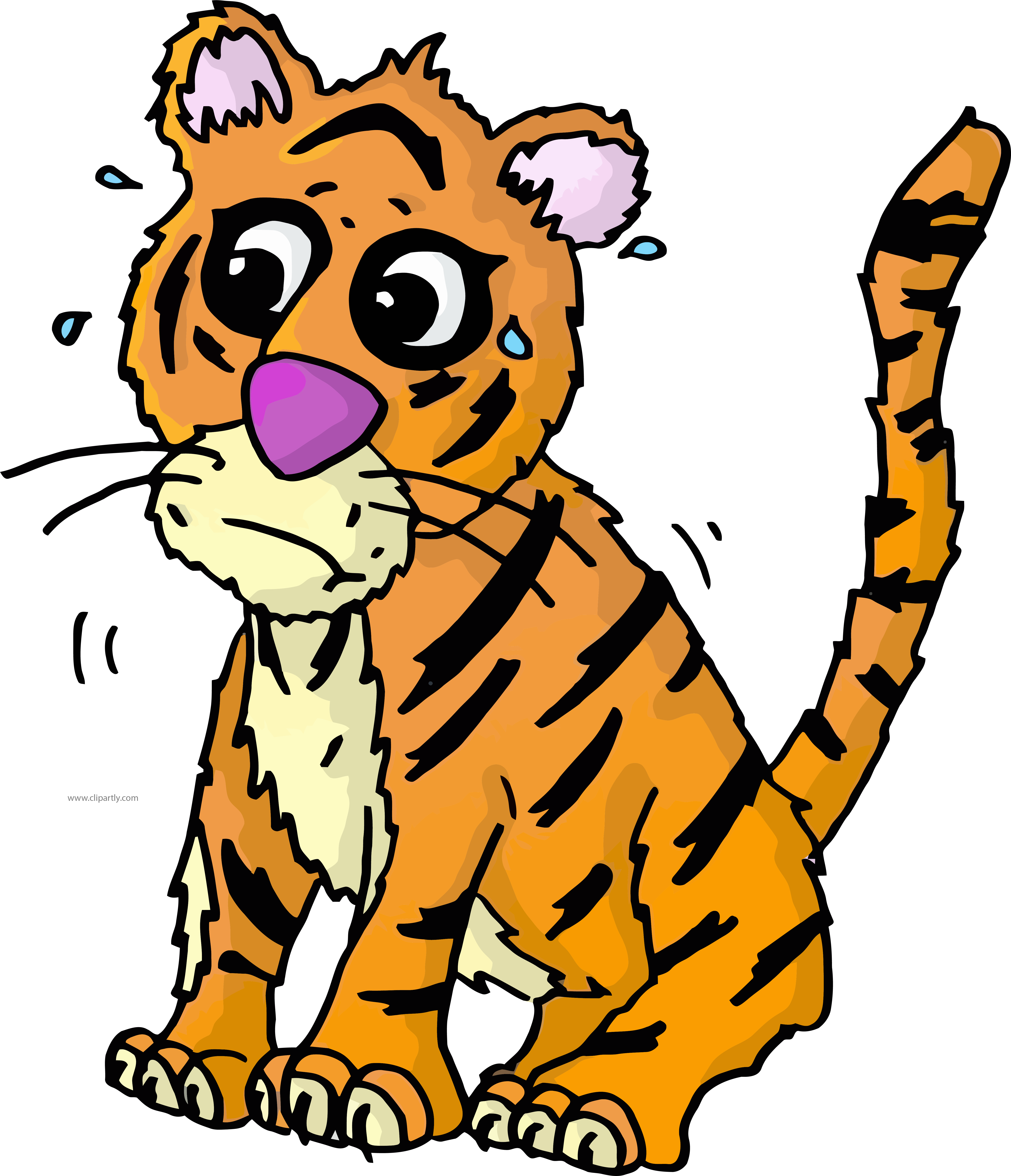 Scream Cartoon Tigger Clipart Png Image Download - Tiger (5523x6423)