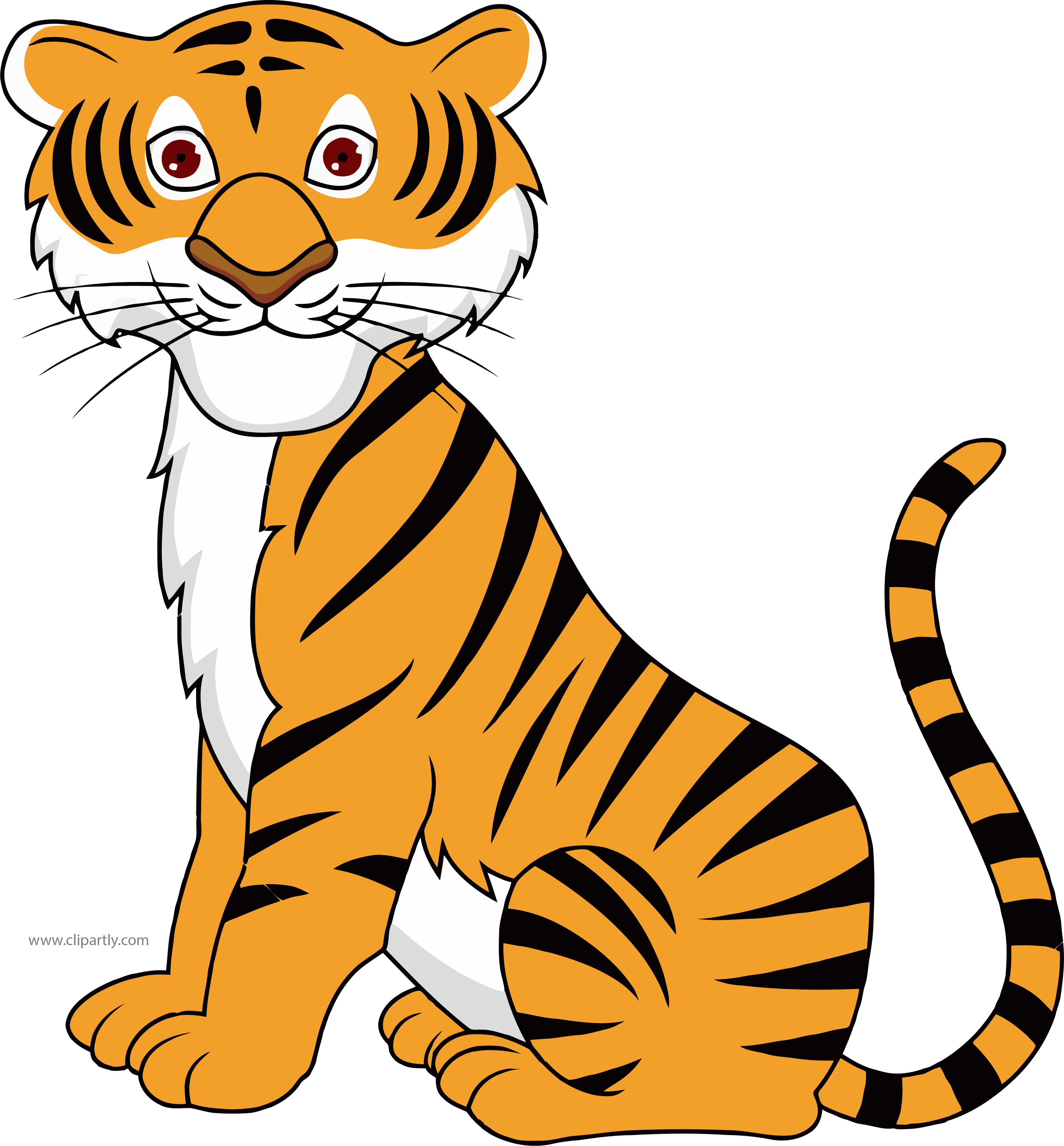 Tigger Cartoon Animal Clipart Png Download - Tiger Cartoon (3413x3674)