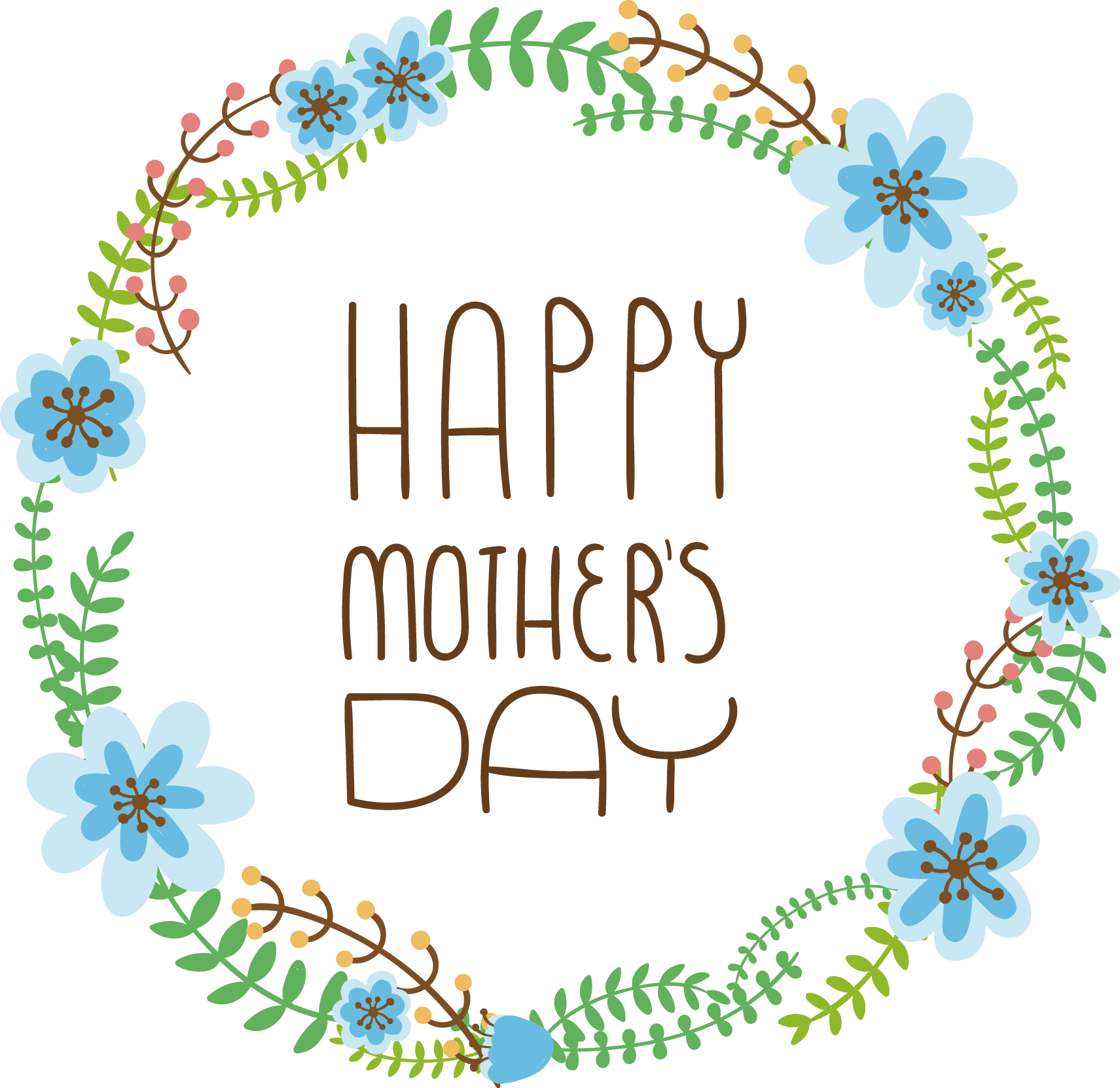 Mothers Day Wreath Flower - Mothers Day Wreath Flower (1711x1662)