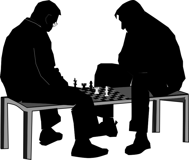 Chess Clipart Png - Playing Chess Png (800x678)