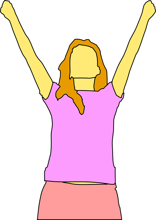 Free Happy Clipart 15, - Person Raising Hands Clipart (513x720)