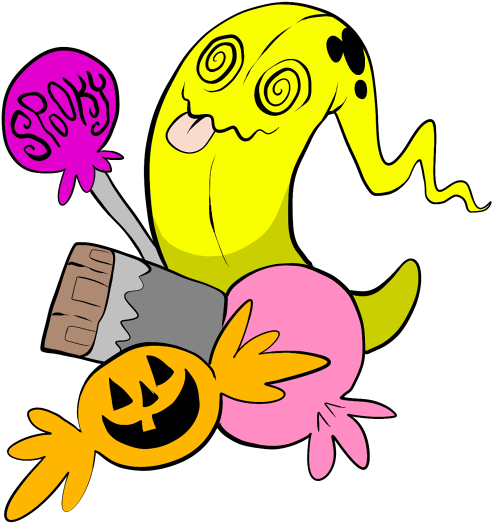 Spooky Candy Banana - Spooky Candy Banana (555x577)
