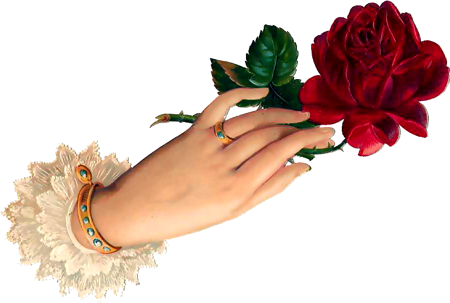 Ana Rosa - T - Lady's Hand With Rose Easter Oval Ornament (974x708)