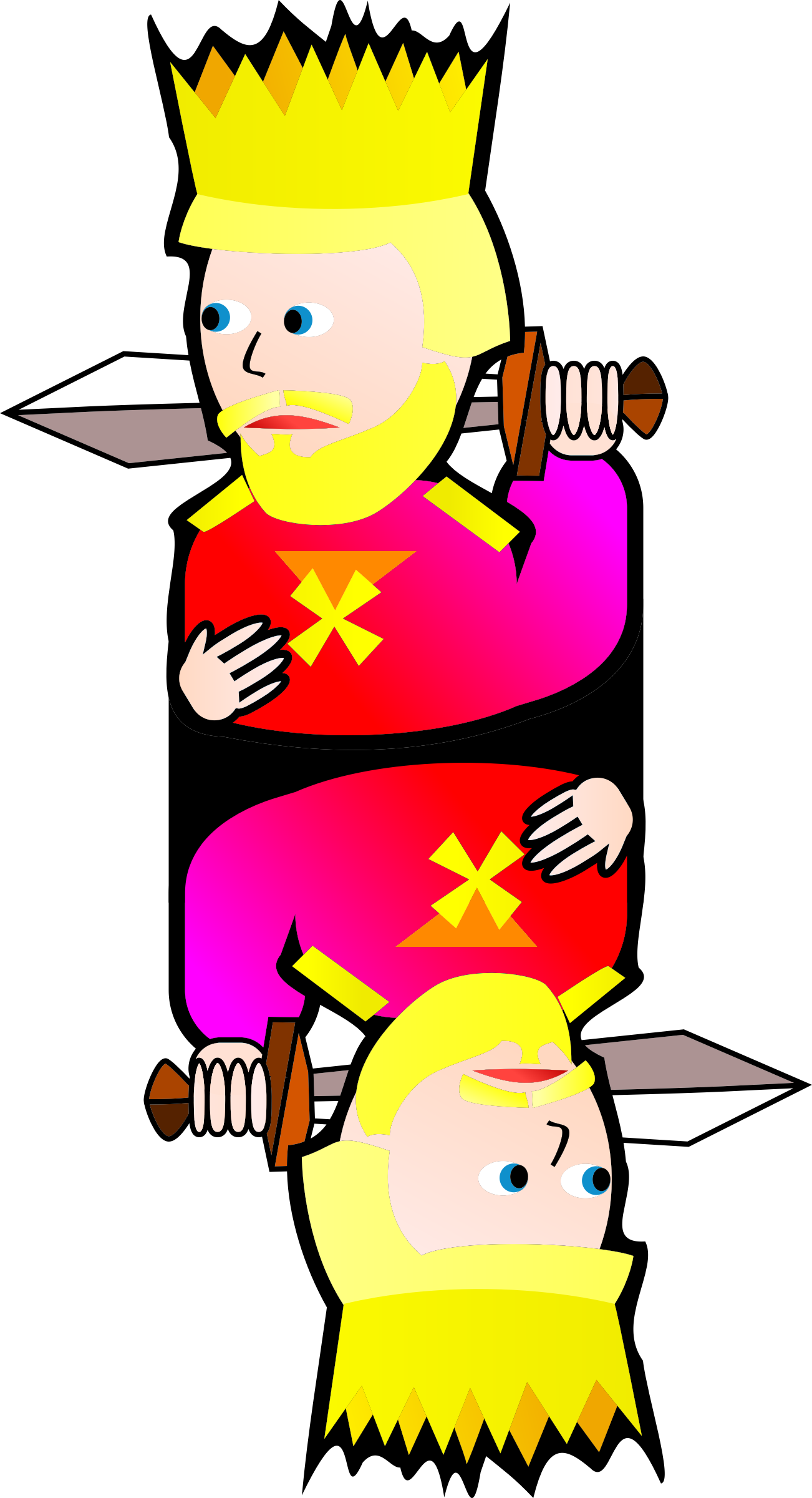 French Playing Cards King Clip Art - French Playing Cards King Clip Art (1302x2400)