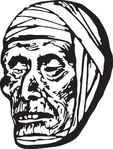 72ra - Mummy Monster - Art Print: Pop Ink - Csa Images' Mummy Head, 24x18in. (366x480)
