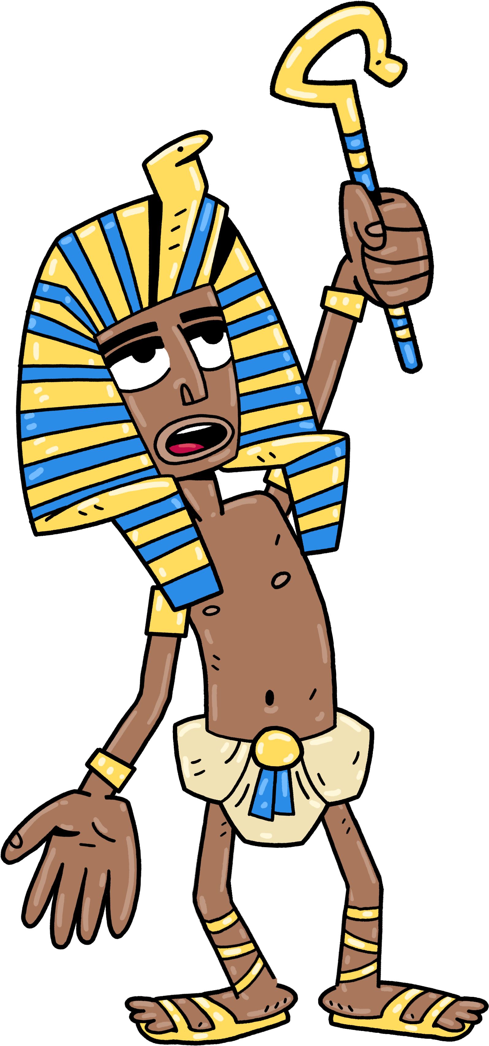 King Tut, Tutius Egypticus - Cartoon (2082x3473)