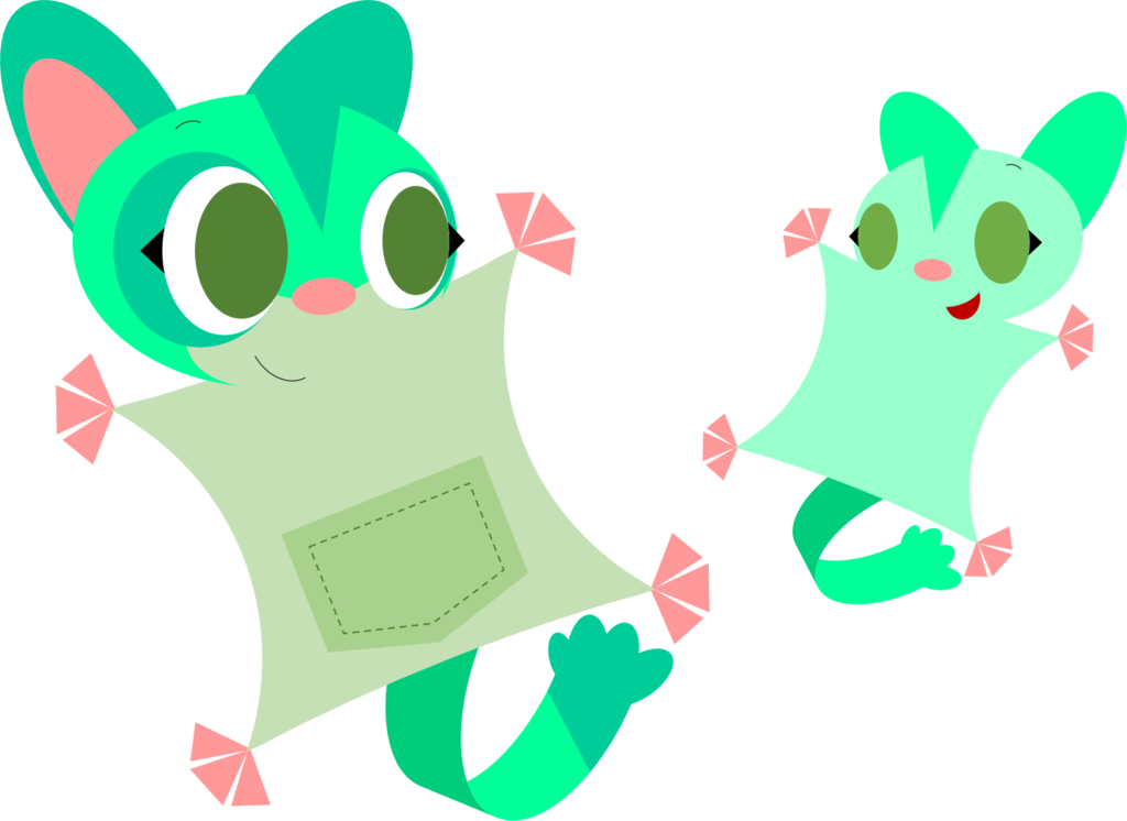 Mother Sugar Glider And Joey By Alice Of Africa - Cartoon (1024x746)