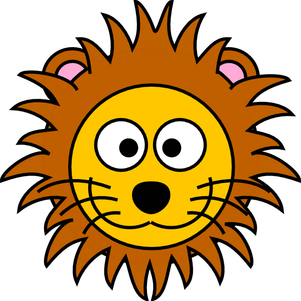 Cartoon Lion Head (600x600)