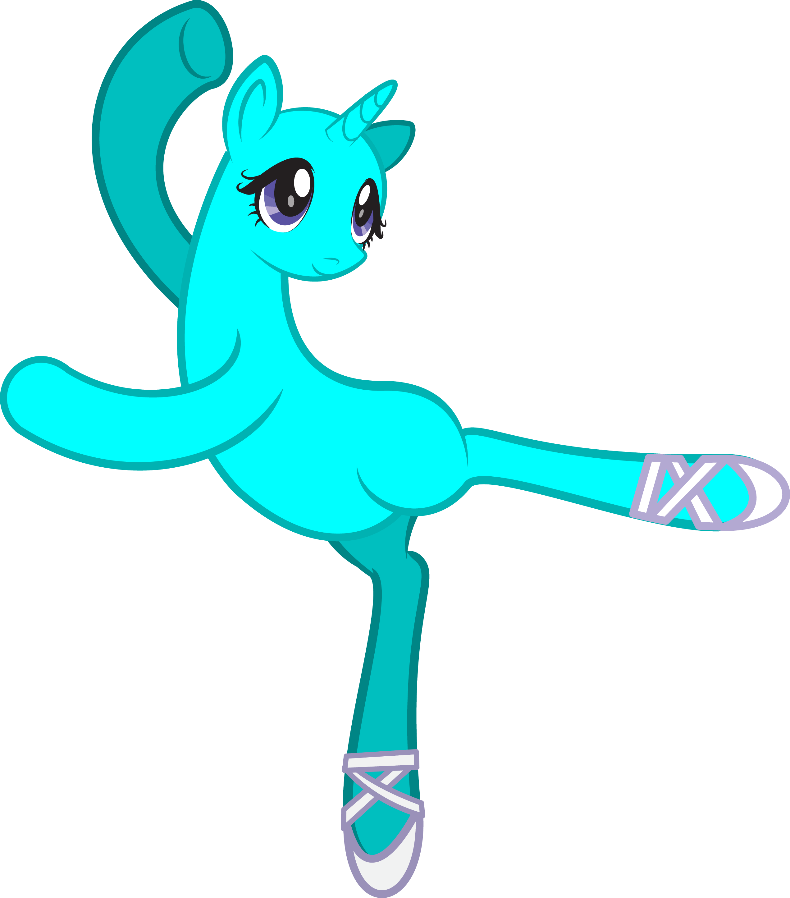 Unicorn Ballet Enpointe Base, Normal Proportions By - Mlp Base Unicorn Love (2543x2890)