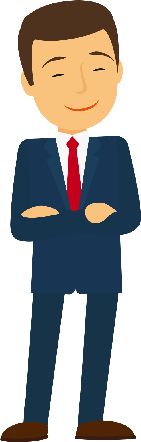 Illustration - Smiling Man - Man Vector Png (618x1600)