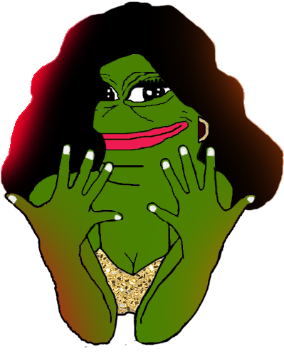 The Skies Are Black With Lead-filled Rain, A Morbid - Pepe The Frog Female (704x541)