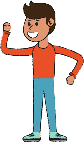 Happy Man Smiling Cartoon Icon Image - Cartoon (550x550)