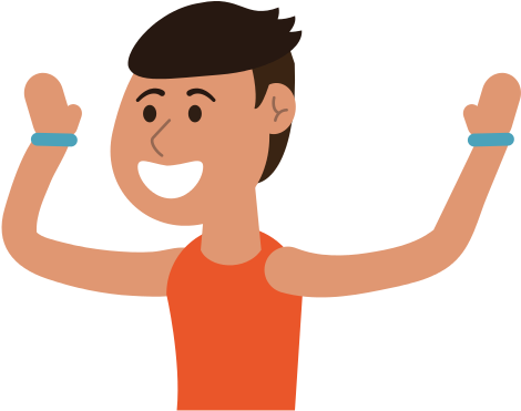 Happy Man Smiling Cartoon Icon Image - Sleeve (550x550)