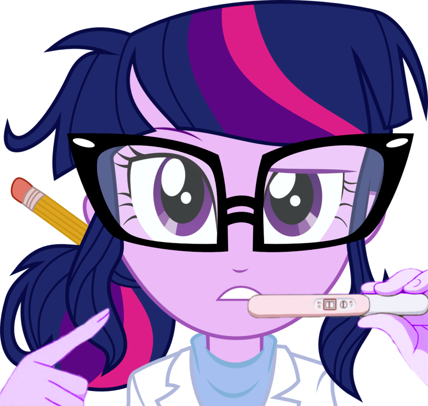 Mit-boy, Equestria Girls, Frown, Glasses, Gritted Teeth, - Eqg Twilight Sparkle Pregnant (856x813)