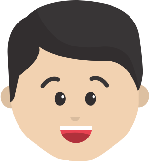 Cartoon Man Face Happy Expression - Vector Graphics (550x550)