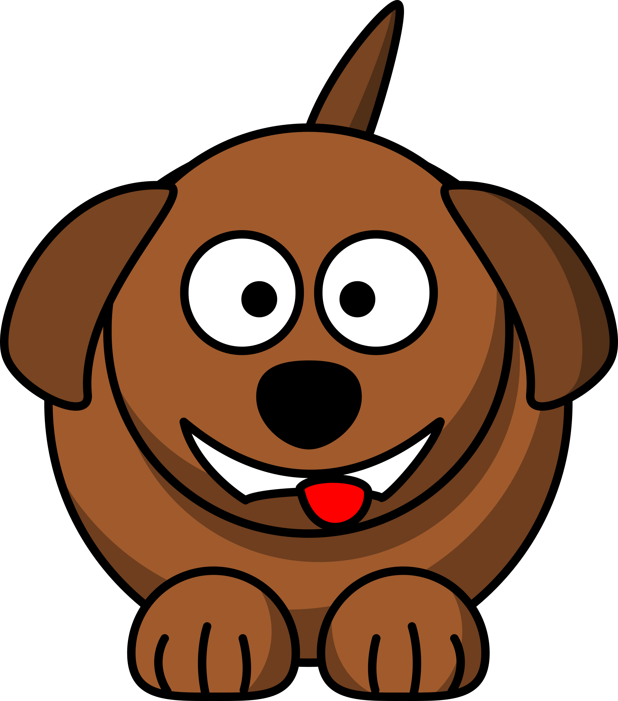 Cartoon Dog Laughing Or Smiling - Cartoon Dog Png Gif (2117x2400)