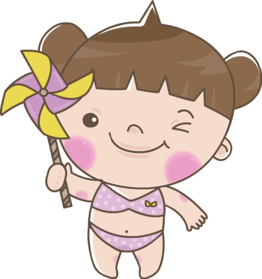 Bikini Clipart Kid Swimsuit - Girl In A Bathing Suit Clipart (375x400)