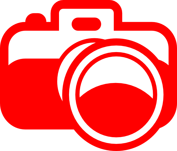 Red Camera Clipart - Camera Icon Png Red (600x513)