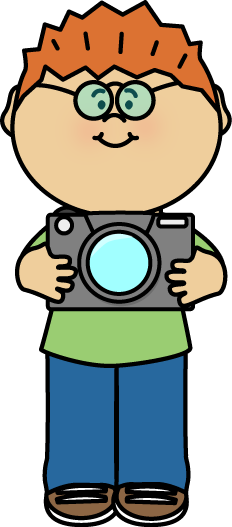 Boy With A Camera Clip Art - Drinking Milkshake Clipart (232x527)