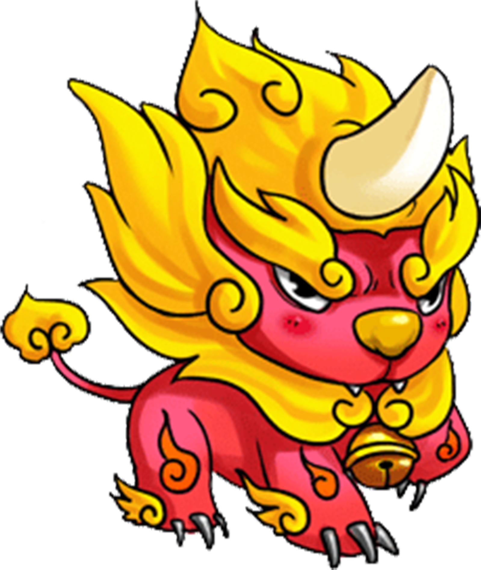 Qilin Cartoon Lion Dance Dragon Dance - 麒麟 卡通 (1855x2062)